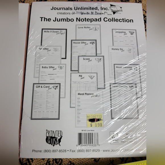NWT lot of 2 journals unlimited jumbo notepad - Picture 5 of 6
